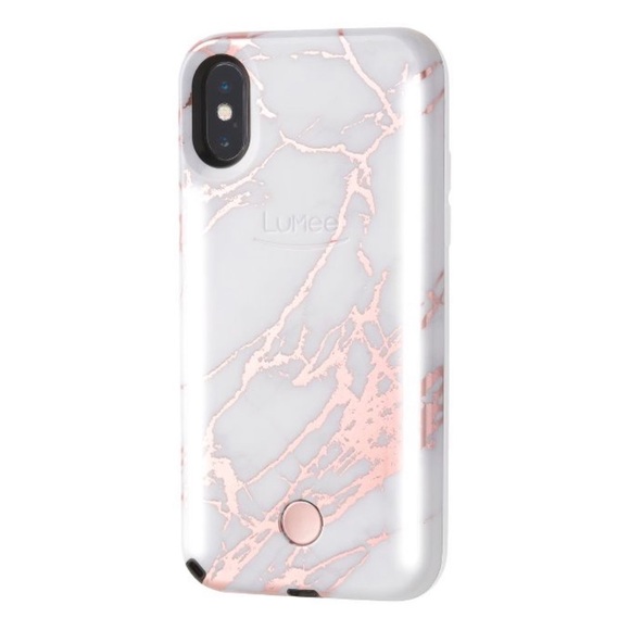 LUMEE Duo Rose Metallic White IPHONE X/XS - Picture 2 of 2